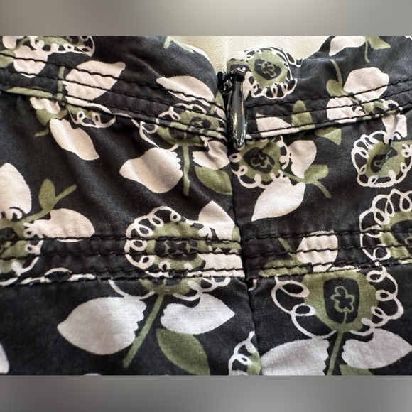 Marni black/olive/beige floral high-neck cotton midi dress - size 40 (US 6/8) - Picture 9 of 13